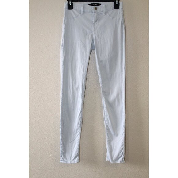 J Brand Womens Grey Cotton Lyocell Blend Super Skinny Pants in Mist 26 - Picture 1 of 4